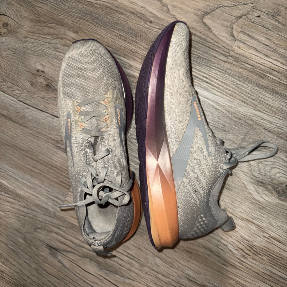 Brooks Levitate 3 in Gray/ Purple/ Orange